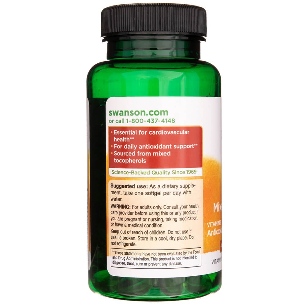 Swanson vitaminas E mišrūs tokoferoliai 400 TV - 100 minkštųjų gelių