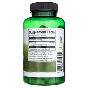 Swanson pilno spektro Dong Quai 530 mg - 100 kapsulių - Magnis.lt