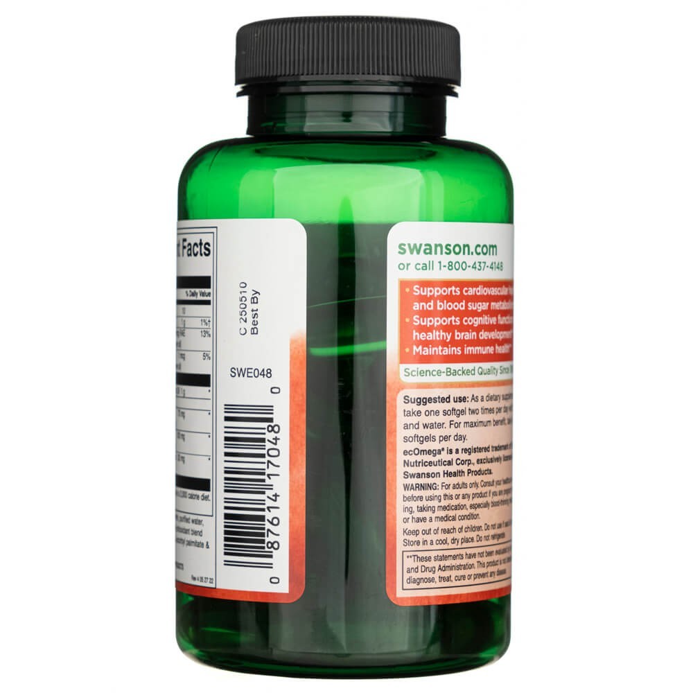 Swanson menkių kepenų aliejus - norvegiško grynumo 1000 mg - 60 kapsulių