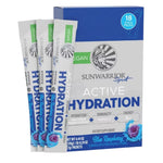 Sunwarrior Warrior Active Hydration elektrolitai, mėlyna avietė - 18 vienetų