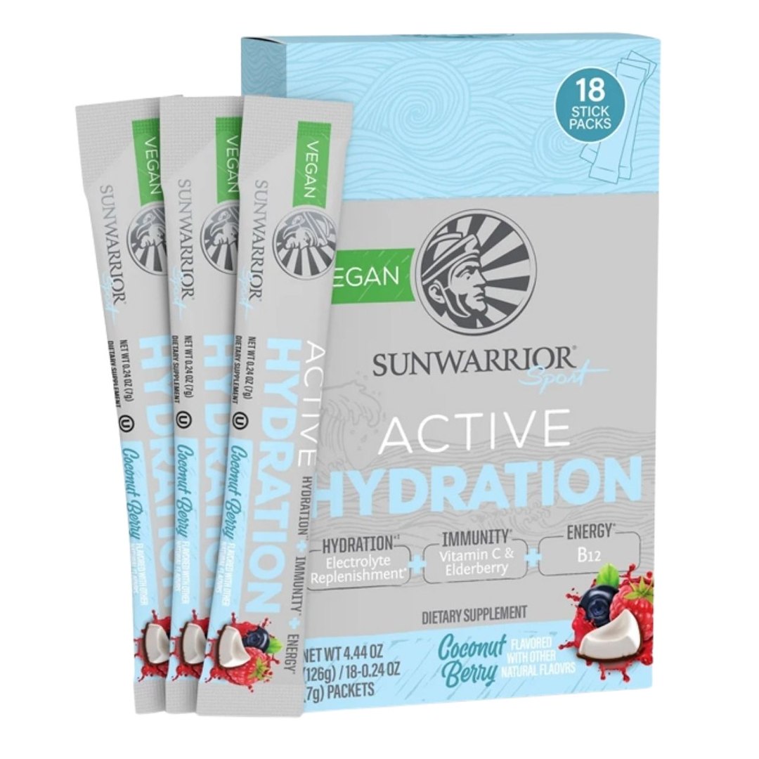 Sunwarrior Warrior Active Hydration elektrolitai, kokosų ir uogų - 18 vnt.