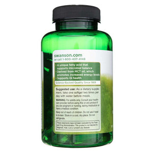 Swanson kaprilo rūgštis 600 mg - 60 minkštųjų gelių - Magnis.lt