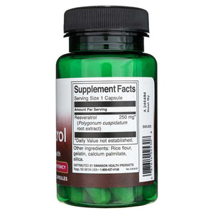 Swanson Resveratrol 250 mg - 30 kapsulių - Magnis.lt