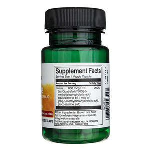Swanson folio rūgšties 5-metiltetrahidrofolio rūgštis 800 mcg - 30gie Caps - Magnis.lt