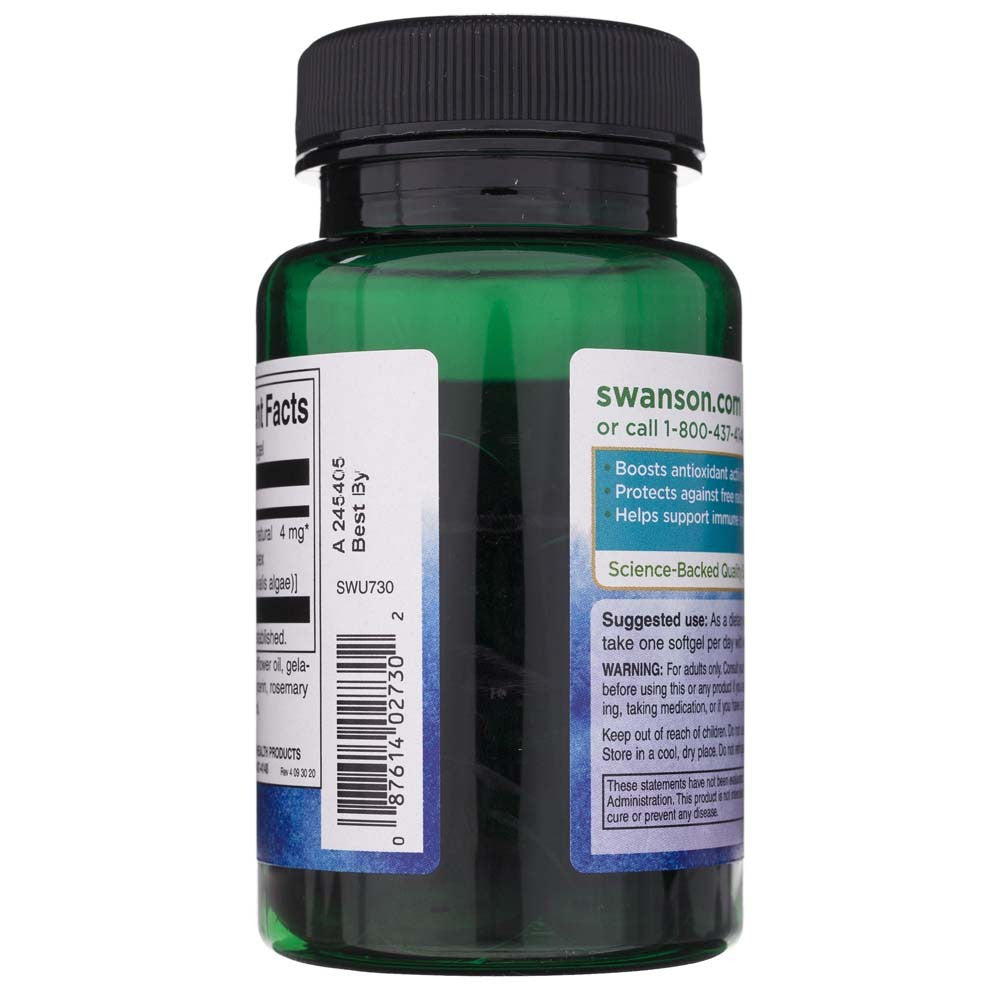 Swanson astaksantinas 4 mg - 60 minkštųjų gelių - Magnis.lt