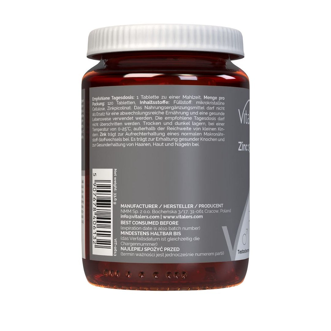 Vitaler's Cinko pikolinatas 15 mg - 120 kapsulių