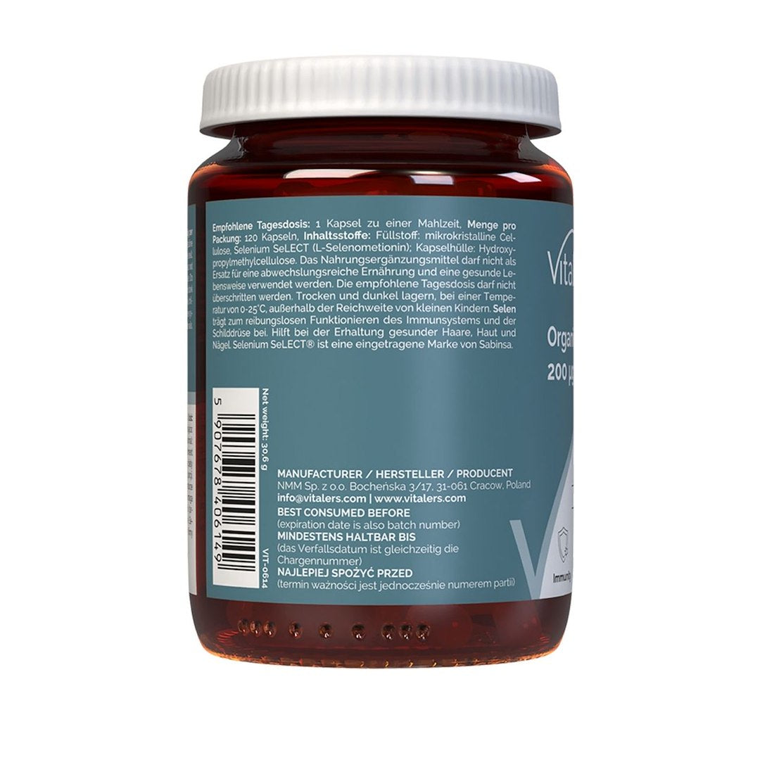 Vitaler's Organic Seleno 200 mcg - 120 kapsulių