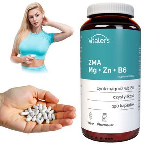 Vitaler's ZMA Mg 240 mg + Zn 15 mg + B6 10 mg - 120 kapsulių