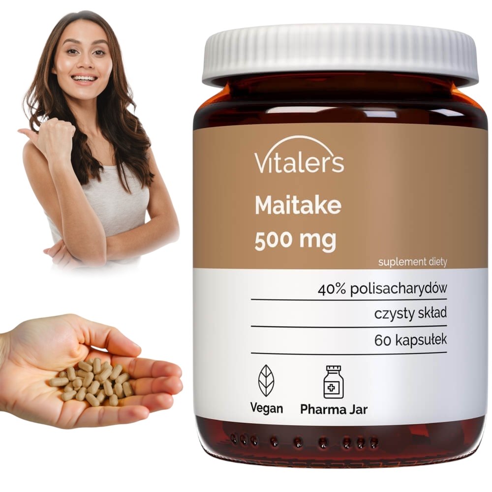 Vitaler's Maitake (Maitake lapų kirmėlės) 500 mg - 60 kapsulių