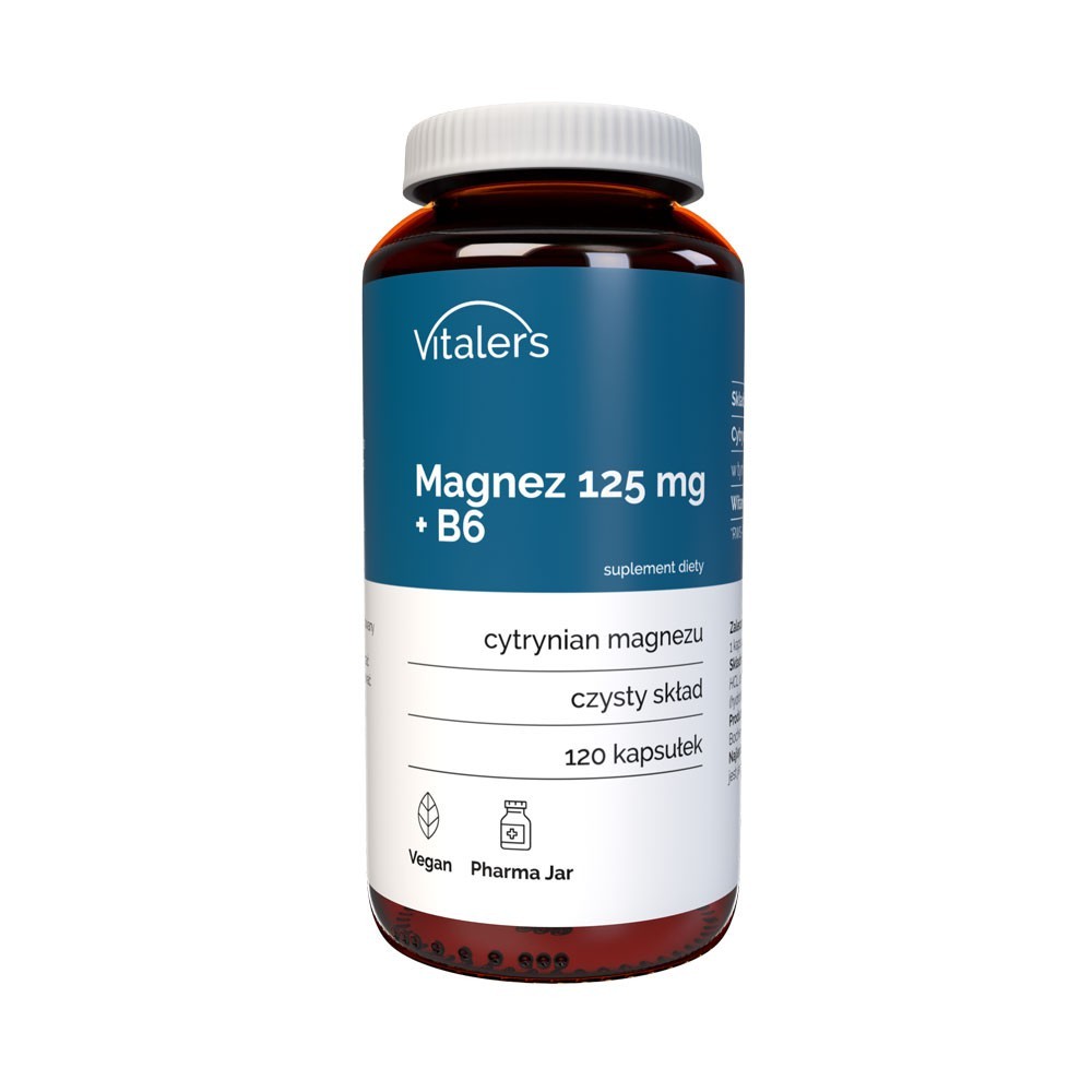 Vitaler magnis 125 mg + vitaminas B6 - 120 kapsulių