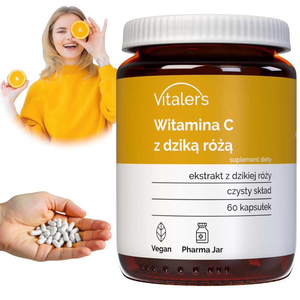 Vitaler vitaminas C su erškėtuogėmis 1000 mg - 60 kapsulių