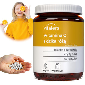 Vitaler vitaminas C su erškėtuogėmis 1000 mg - 60 kapsulių