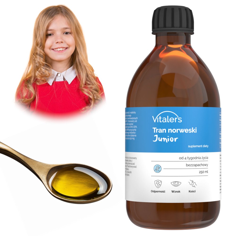 Vitaler's Junior Omega-3 Norwegian Cod Liver OIl 1200 mg - 250 ml