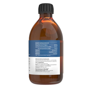 Vitaler's Omega-3 Norvegijos menkių kepenų aliejus, be kvapiųjų medžiagų, 1200 mg - 250 ml