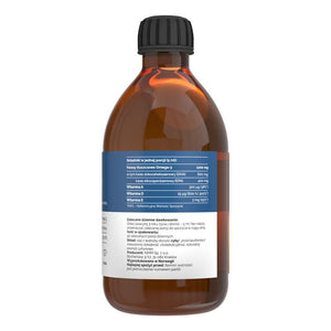 Vitaler's Omega-3 Norvegijos menkių kepenų aliejus, citrinų skonio, 1200 mg - 250 ml