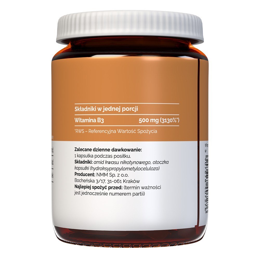 Vitaminas B3 500 mg - 60 kapsulių