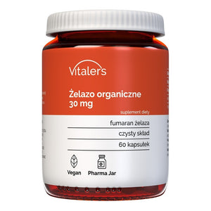 Vitaler's Organic Iron 30 mg - 60 kapsulių