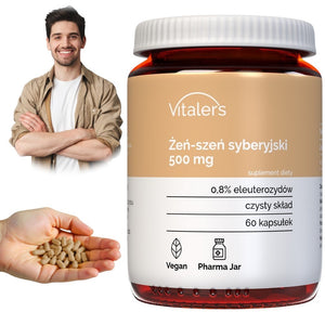 Vitaler's Sibiro ženšenis (Eleutero) 500 mg - 60 kapsulių
