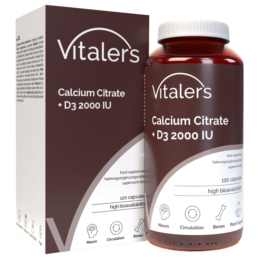 Vitaler's Kalcis 120 mg + Vitaminas D3 - 120 kapsulių