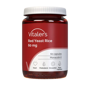 Vitalers - Raudonieji ryžiai 60 mg 60 kapsulių