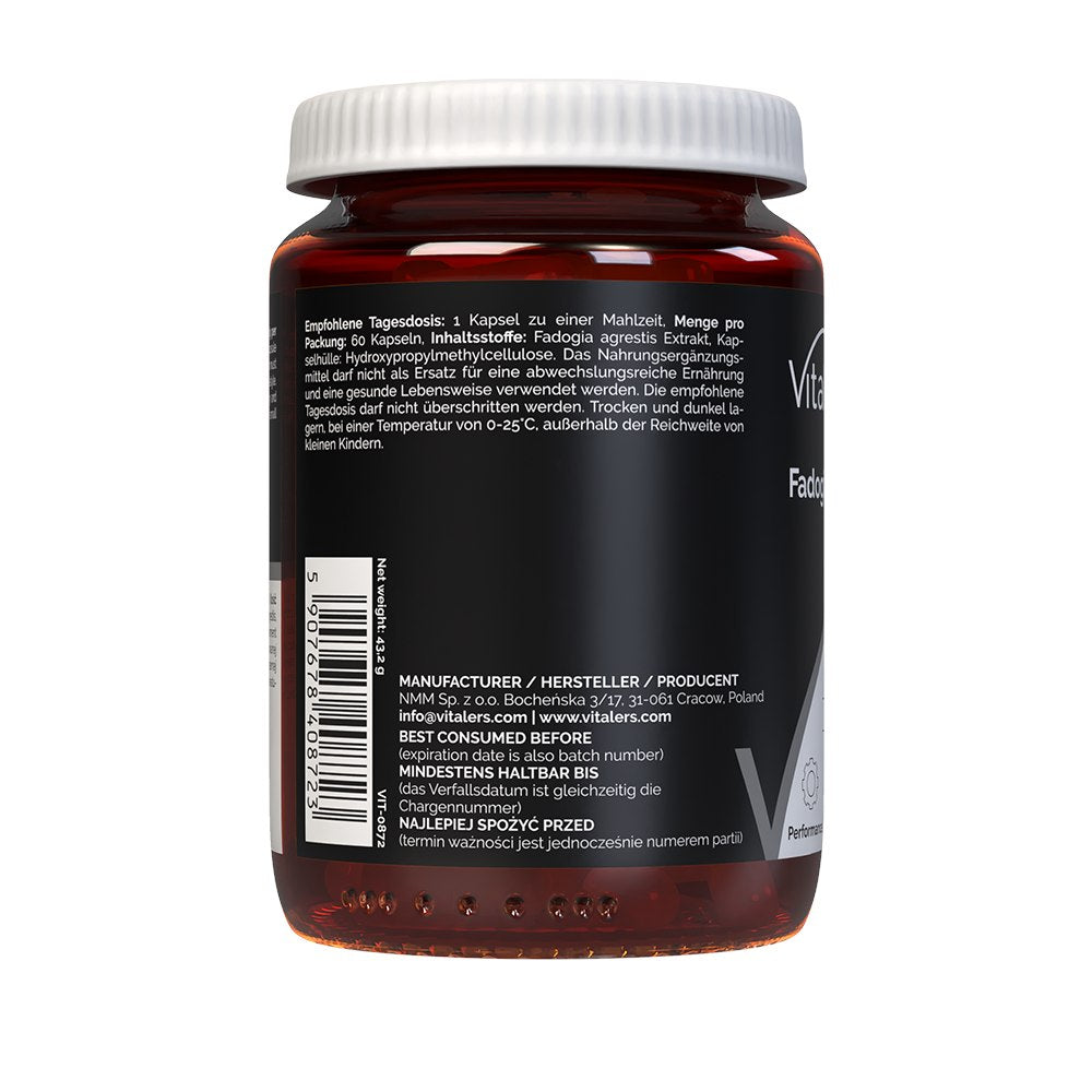 Vitaler's Fadogia Agrestis 600 mg - 60 kapsulių