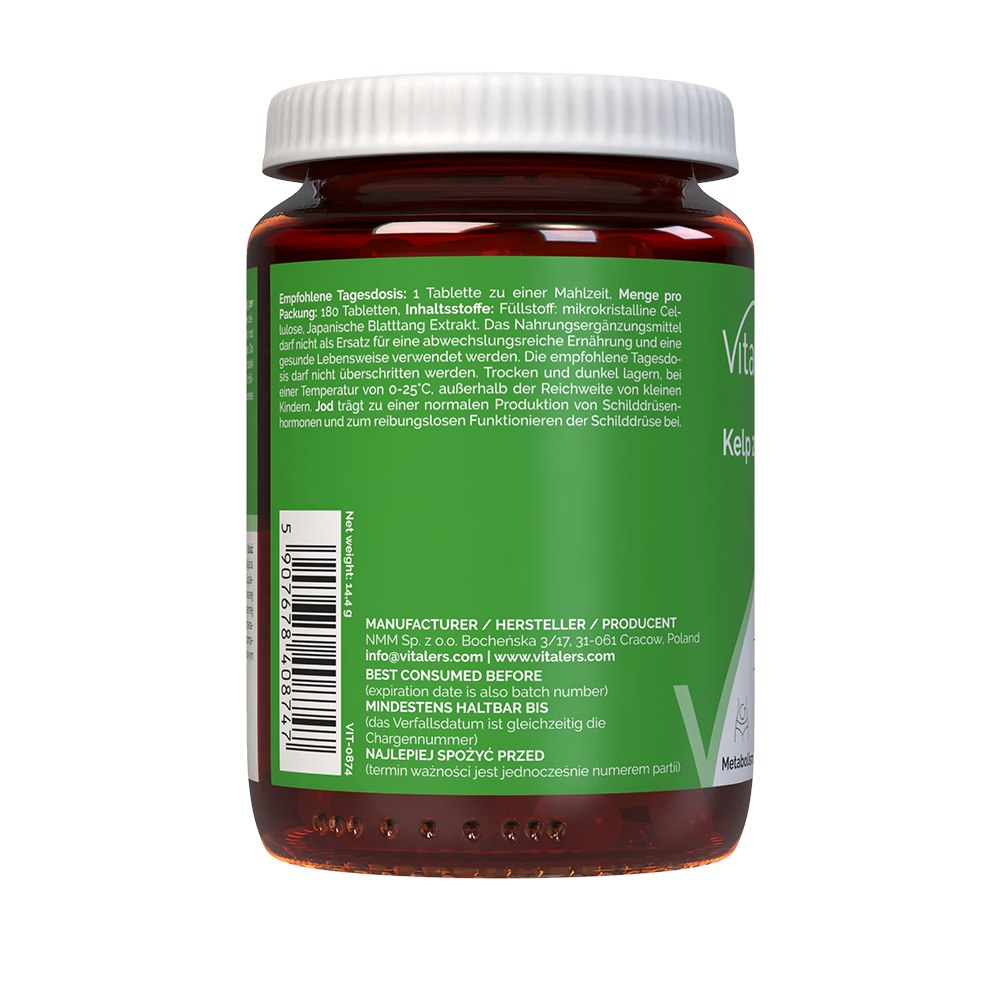 Vitaler's Kelp (japoninė kelpa) 20 mg - 180 tablečių