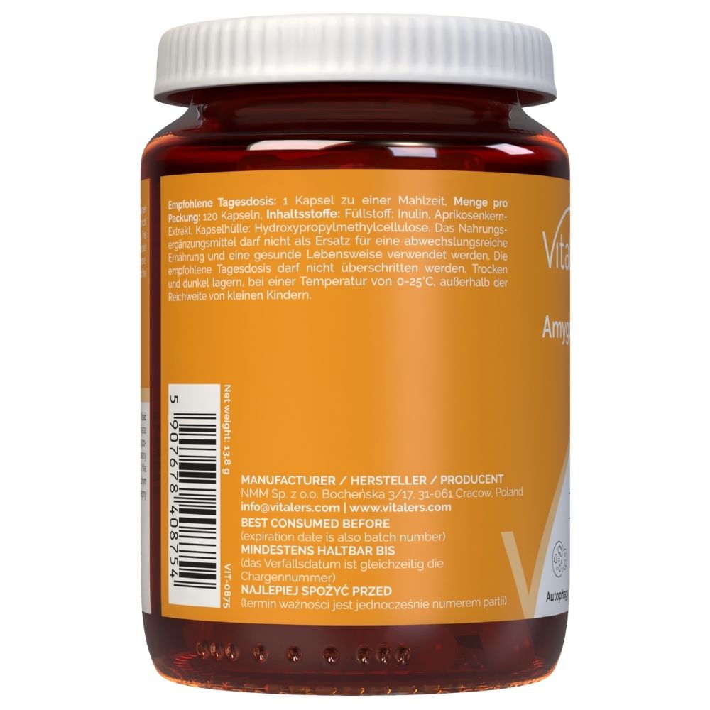 Vitaler's Amigdalinas (vitaminas B17) 4 mg - 120 kapsulių