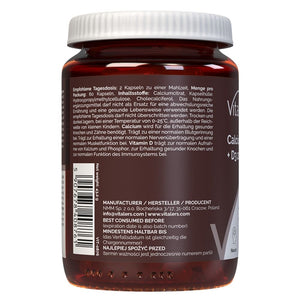 Vitaler's Kalcio citratas 1200 mg + Vitaminas D3 2000 TV - 60 kapsulių
