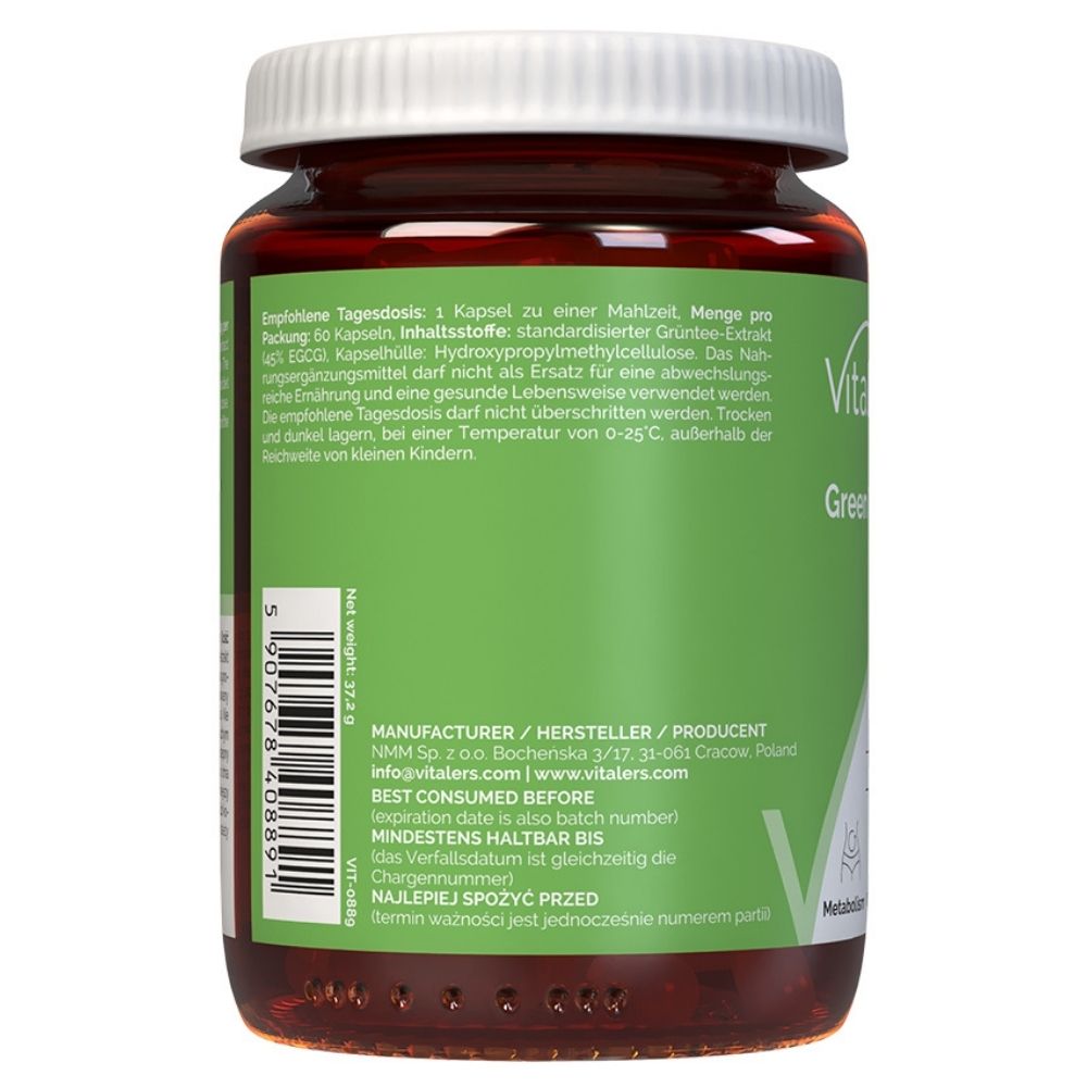 Vitaler's žalioji arbata 500 mg - 60 kapsulių