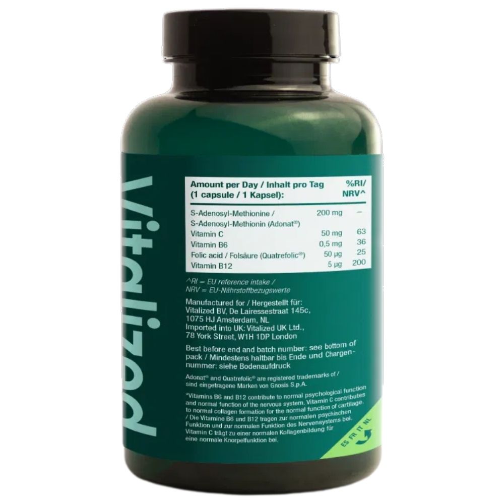 Vitalized SAMe+ 200 mg - 60 kapsulių - Magnis.lt