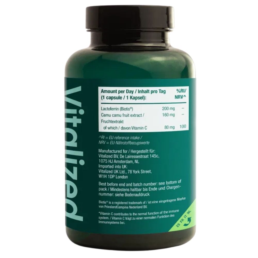 Vitalized Lactoferrin+, laktoferinas 200 mg - 60 kapsulių - Magnis.lt