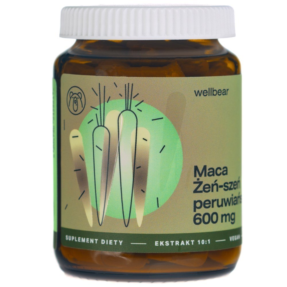 Wellbear Maca (Peru ženšenis) 600 mg - 60 kapsulių