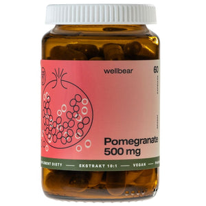 Wellbear granatai 500 mg - 60 kapsulių