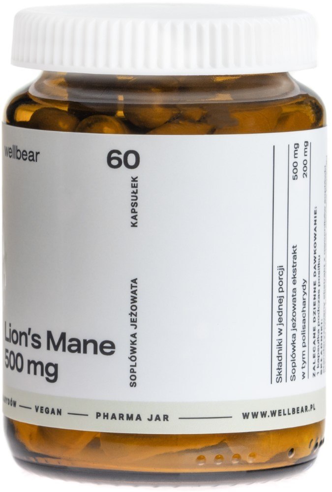 Wellbear Lion's Mane (Sophora coneflower) 500 mg - 60 kapsulių