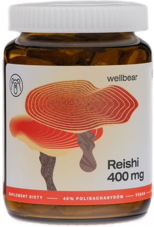 Wellbear Reishi (Lakštingala) 400 mg - 60 kapsulių