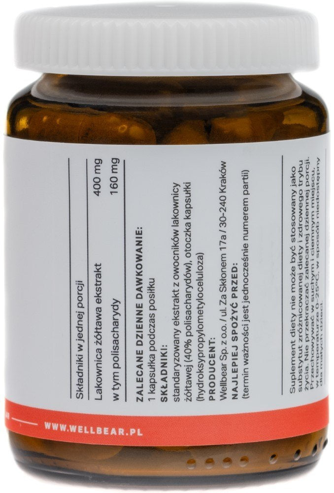 Wellbear Reishi (Lakštingala) 400 mg - 60 kapsulių