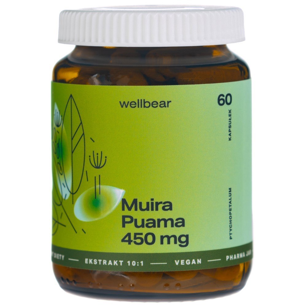 Wellbear Muira Puama (Ptychopetalum) 450 mg - 60 kapsulių