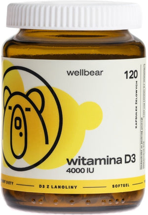 Wellbear Vitaminas D3 4000 TV minkštųjų kapsulių - 120 gelio kapsulių