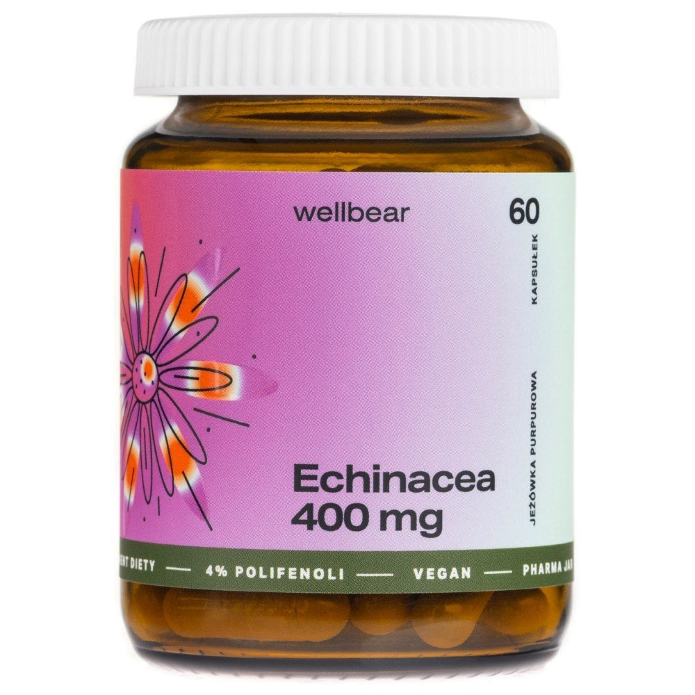 Wellbear Echinacea (Echinacea purpurea) 400 mg - 60 kapsulių