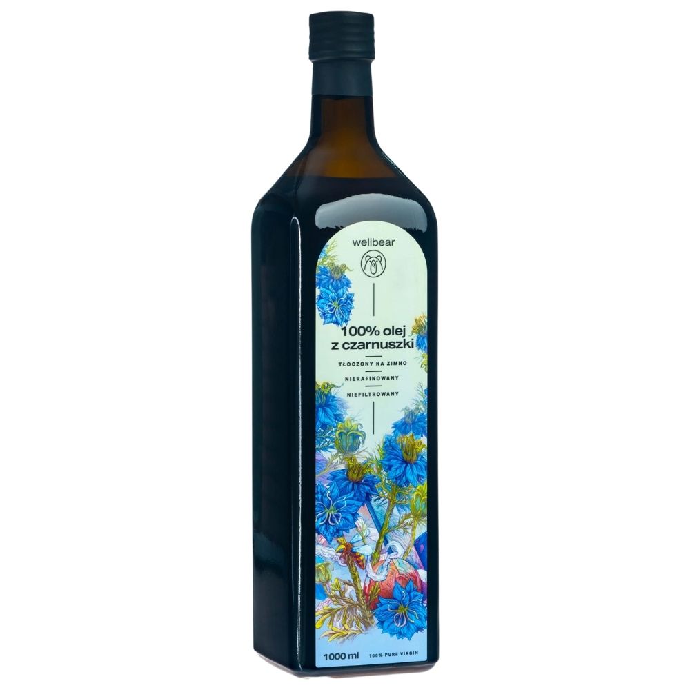 Wellbear Šaltai spaustas juodgrūdžių aliejus - 1000 ml