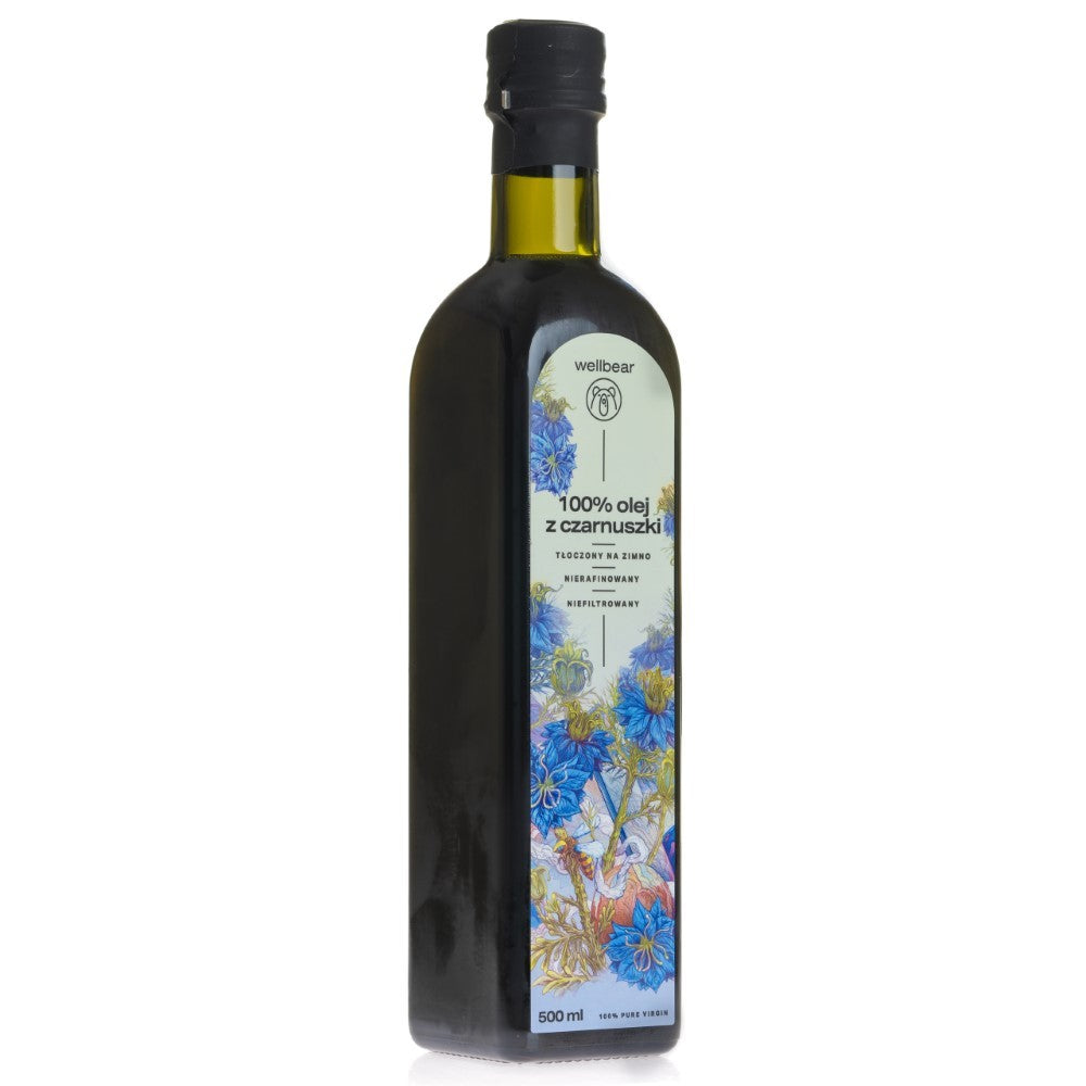 Wellbear Šaltai spaustas juodgrūdžių aliejus - 500 ml