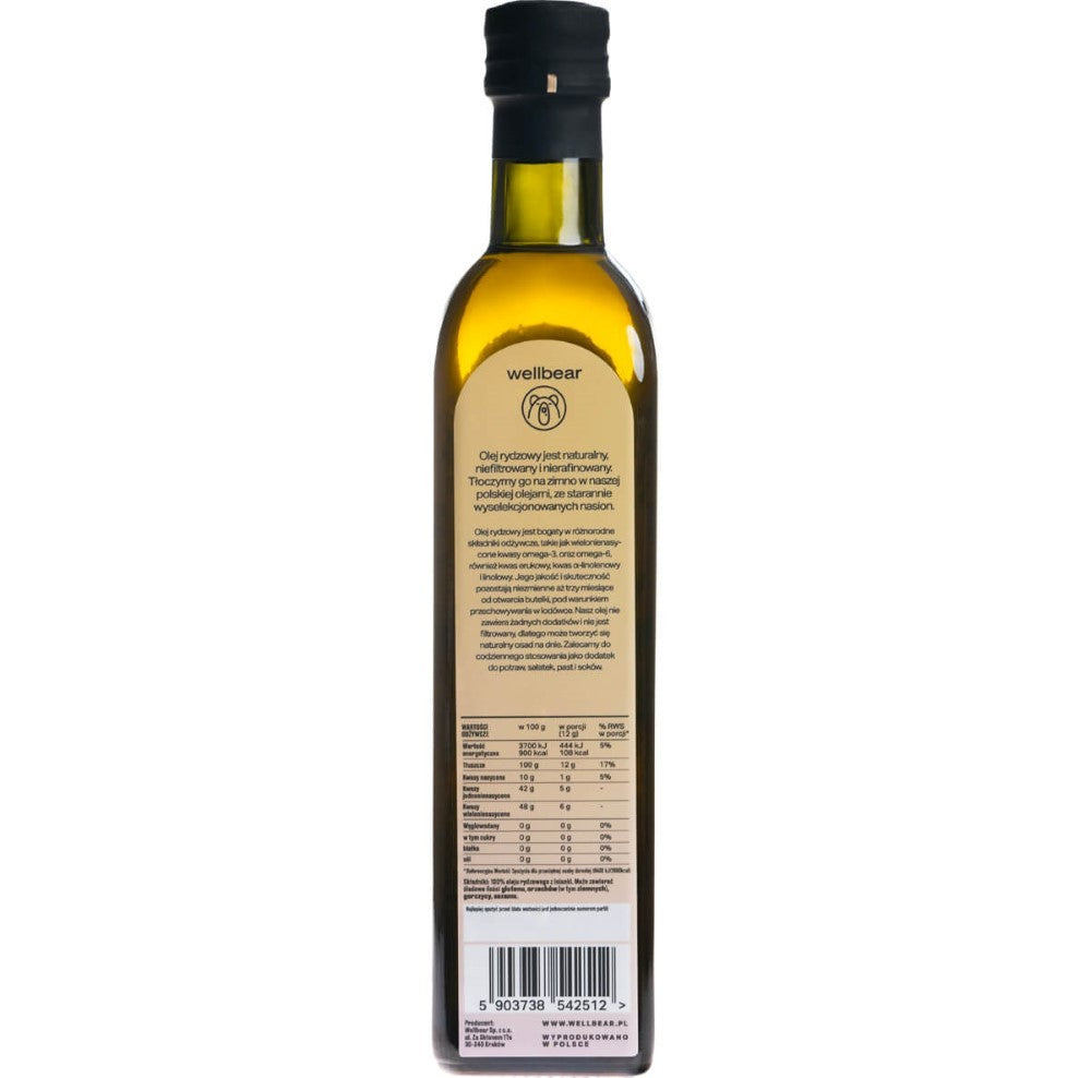 Wellbear Šaltai spaustas malonumų aukso aliejus - 500 ml