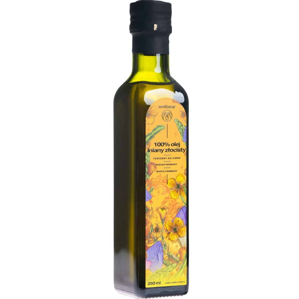 Wellbear Golden šalto spaudimo linų sėmenų aliejus - 250 ml