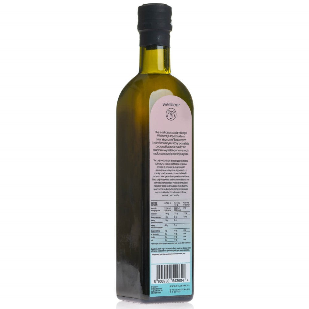 Wellbear šalto spaudimo erškėtuogių aliejus - 500 ml